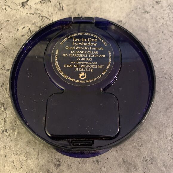 Estēe Lauder Two-In-One Eyeshadow Quad Sand dollar Tearose Eggplant Khaki 2 In 1 - Picture 4 of 5